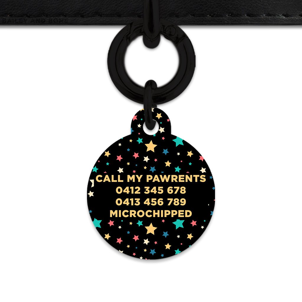 Retro Pastel Stars Pet Tag