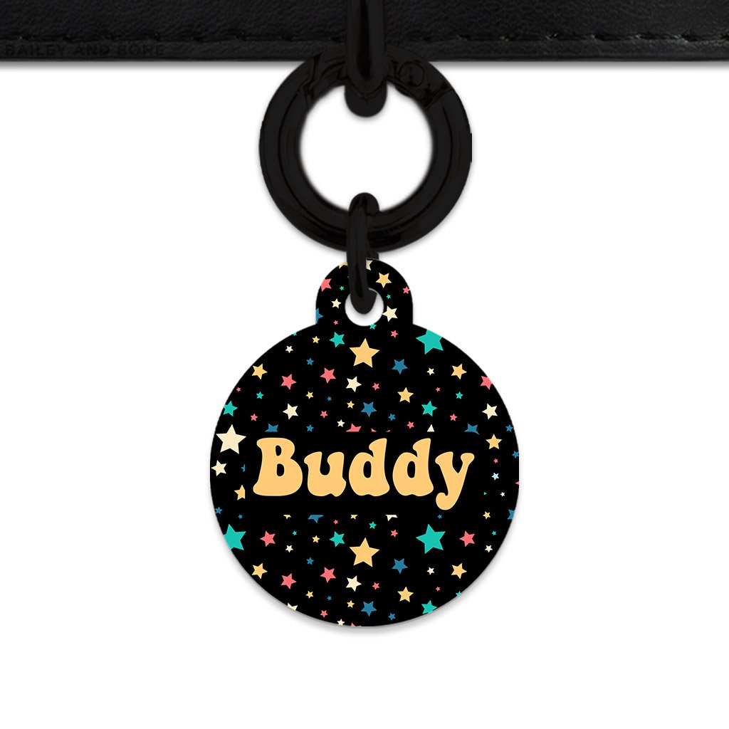 Bailey And Bone Pet Tag Retro Pastel Stars Pet Tag