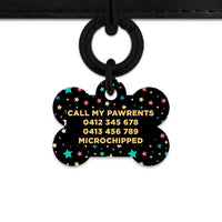 Bailey And Bone Pet Tag Retro Pastel Stars Pet Tag