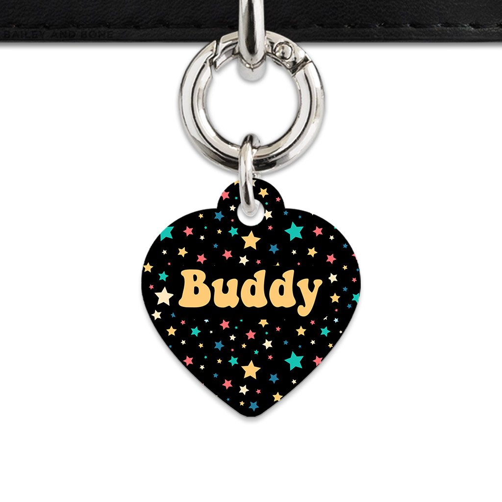 Bailey And Bone Pet Tag Retro Pastel Stars Pet Tag