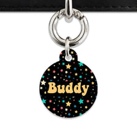 Bailey And Bone Pet Tag Retro Pastel Stars Pet Tag