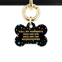 Bailey And Bone Pet Tag Retro Pastel Stars Pet Tag