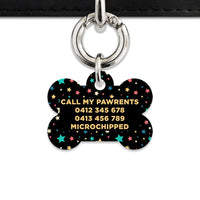 Bailey And Bone Pet Tag Retro Pastel Stars Pet Tag