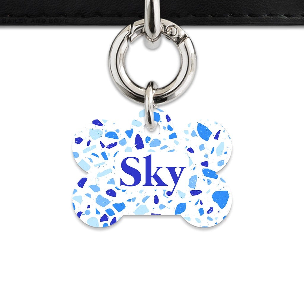 Bailey And Bone Pet Tag Sky Terrazzo Pet Tag