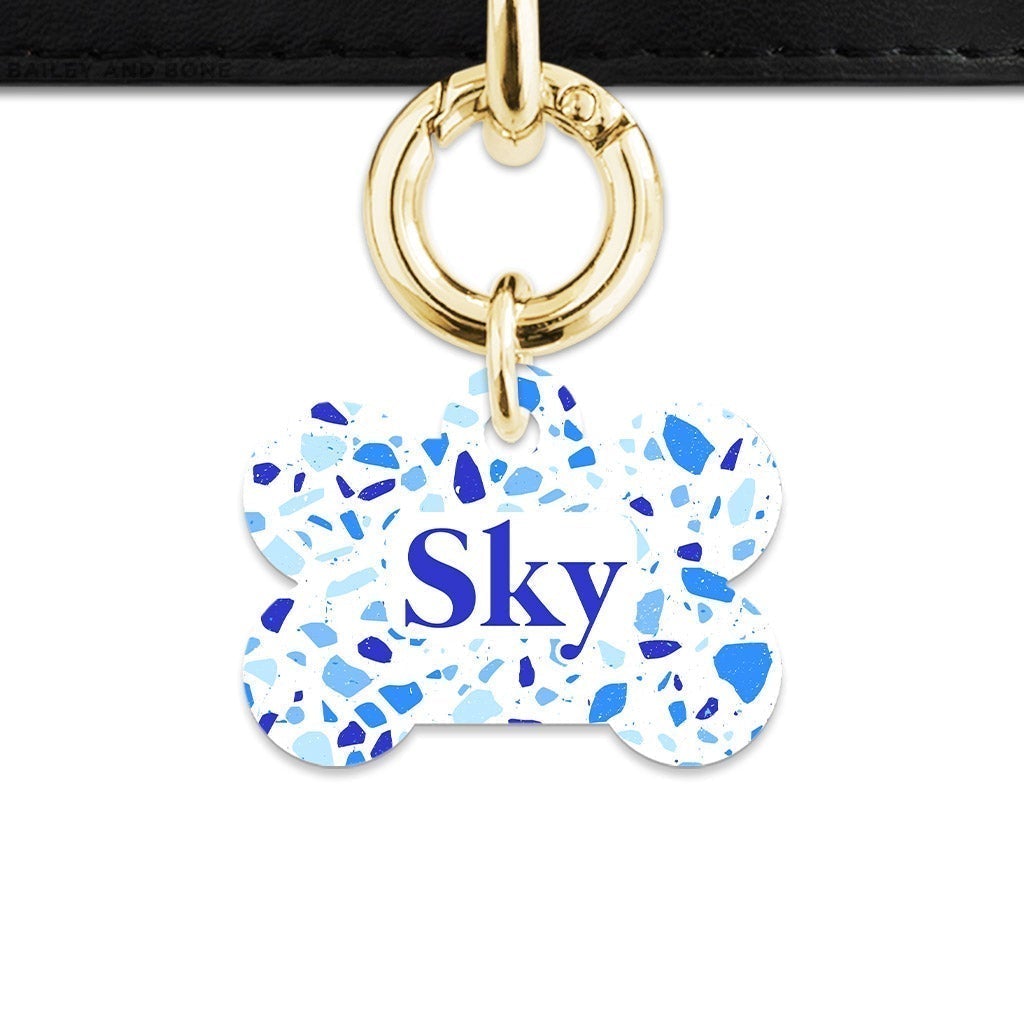 Bailey And Bone Pet Tag Sky Terrazzo Pet Tag