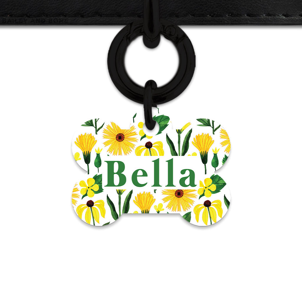 Bailey And Bone Pet Tag Sunflowers Pet Tag