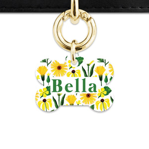 Bailey And Bone Pet Tag Sunflowers Pet Tag