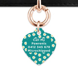 Bailey And Bone Pet Tag Teal Daisy Pattern Pet Tag