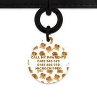 Bailey And Bone Pet Tag Toast Pattern Pet Tag