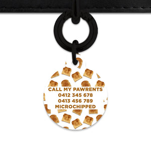 Bailey And Bone Pet Tag Toast Pattern Pet Tag