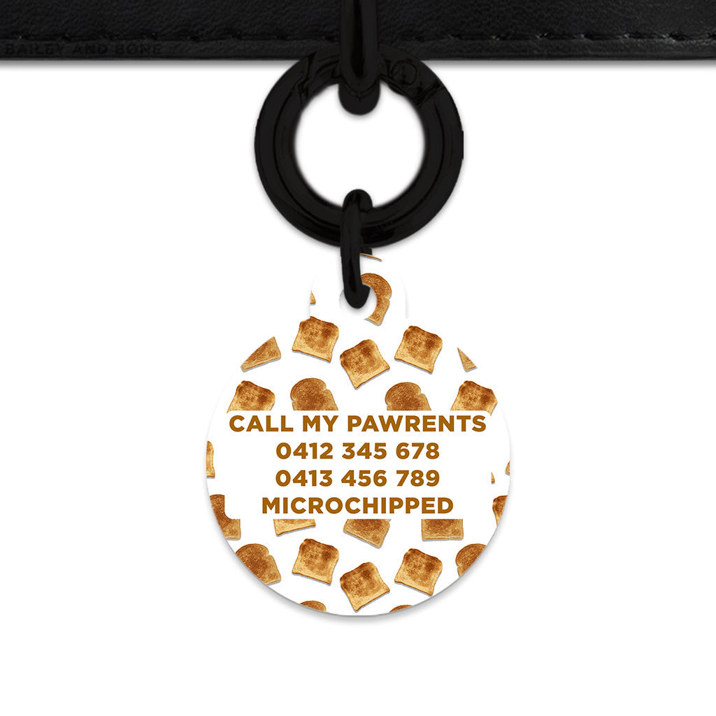 Bailey And Bone Pet Tag Toast Pattern Pet Tag
