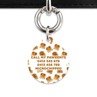 Bailey And Bone Pet Tag Toast Pattern Pet Tag