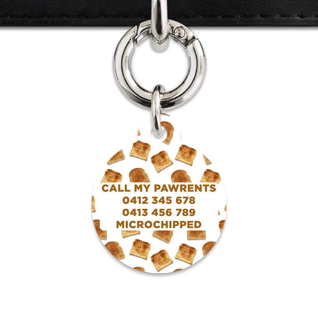 Bailey And Bone Pet Tag Toast Pattern Pet Tag