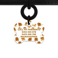 Bailey And Bone Pet Tag Toast Pattern Pet Tag