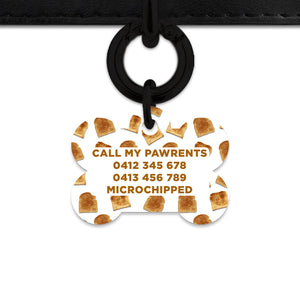 Bailey And Bone Pet Tag Toast Pattern Pet Tag