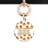 Bailey And Bone Pet Tag Toast Pattern Pet Tag