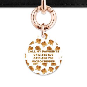 Bailey And Bone Pet Tag Toast Pattern Pet Tag