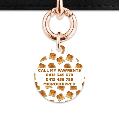 Bailey And Bone Pet Tag Toast Pattern Pet Tag