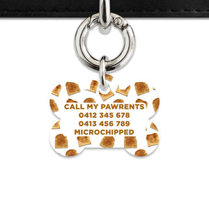 Bailey And Bone Pet Tag Toast Pattern Pet Tag