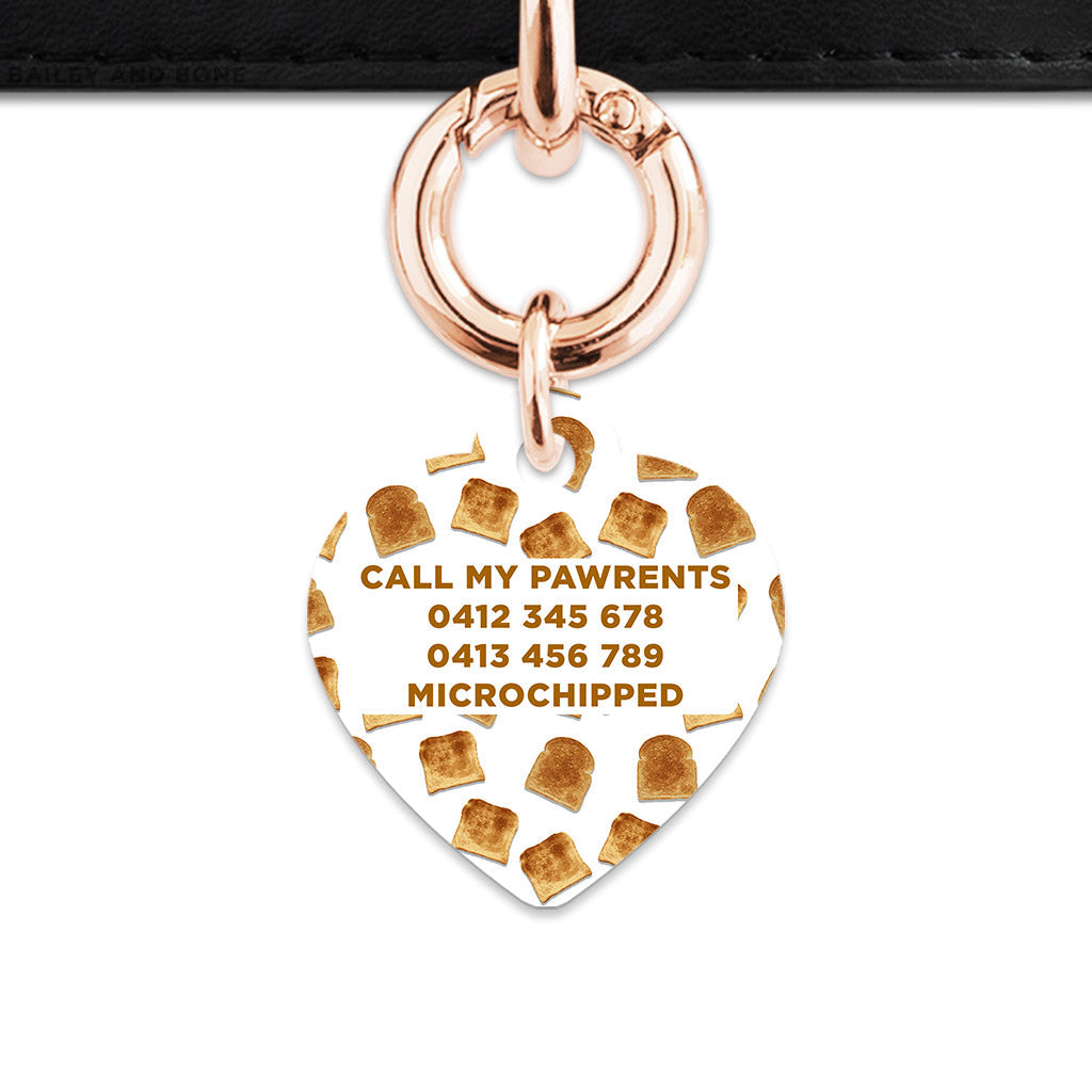 Bailey And Bone Pet Tag Toast Pattern Pet Tag