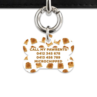 Bailey And Bone Pet Tag Toast Pattern Pet Tag