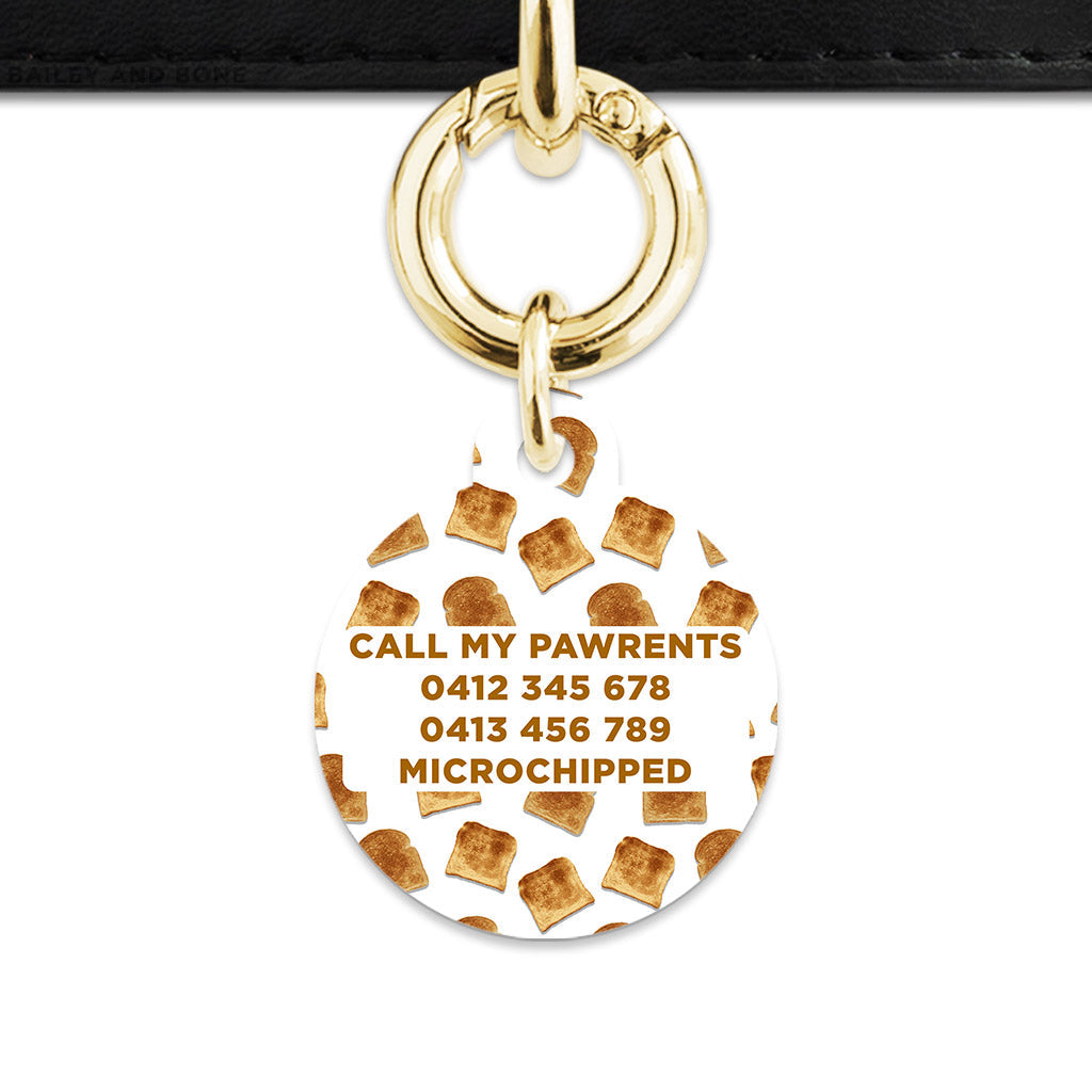 Bailey And Bone Pet Tag Toast Pattern Pet Tag
