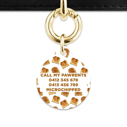 Bailey And Bone Pet Tag Toast Pattern Pet Tag