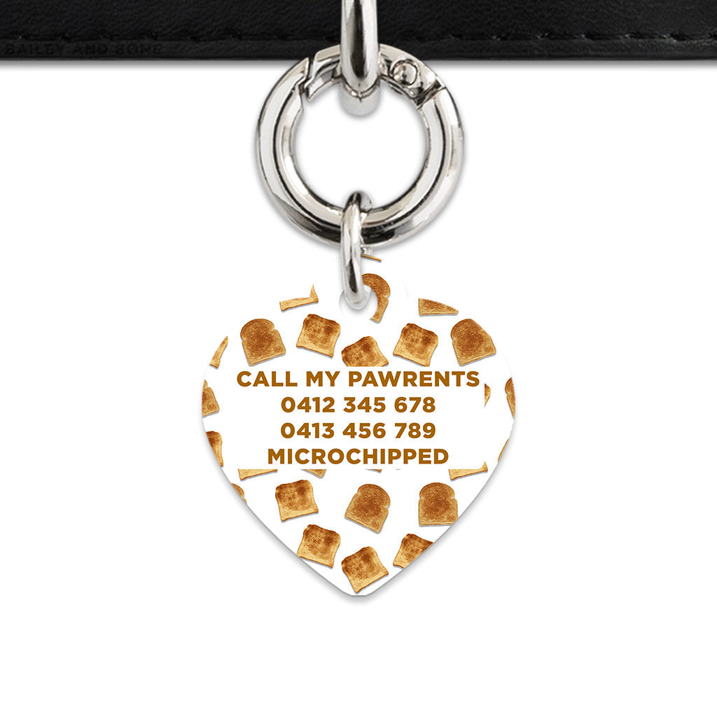 Bailey And Bone Pet Tag Toast Pattern Pet Tag