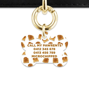 Bailey And Bone Pet Tag Toast Pattern Pet Tag
