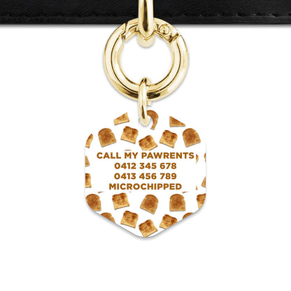 Bailey And Bone Pet Tag Toast Pattern Pet Tag