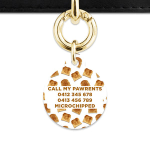 Bailey And Bone Pet Tag Toast Pattern Pet Tag