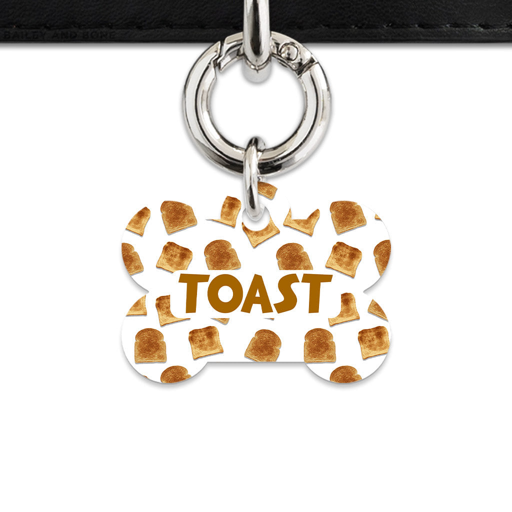 Bailey And Bone Pet Tag Toast Pattern Pet Tag
