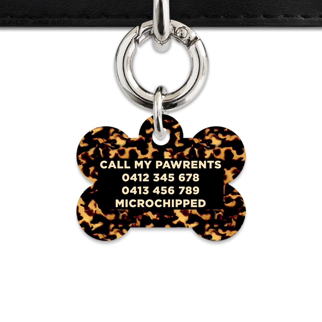 Tortoise Shell Tag Tortoise Shell Pet Tag - Bailey&Bone