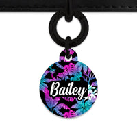 Bailey And Bone Pet Tag Tropical Neon Flowers Pet Tag