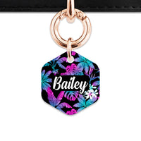 Bailey And Bone Pet Tag Tropical Neon Flowers Pet Tag