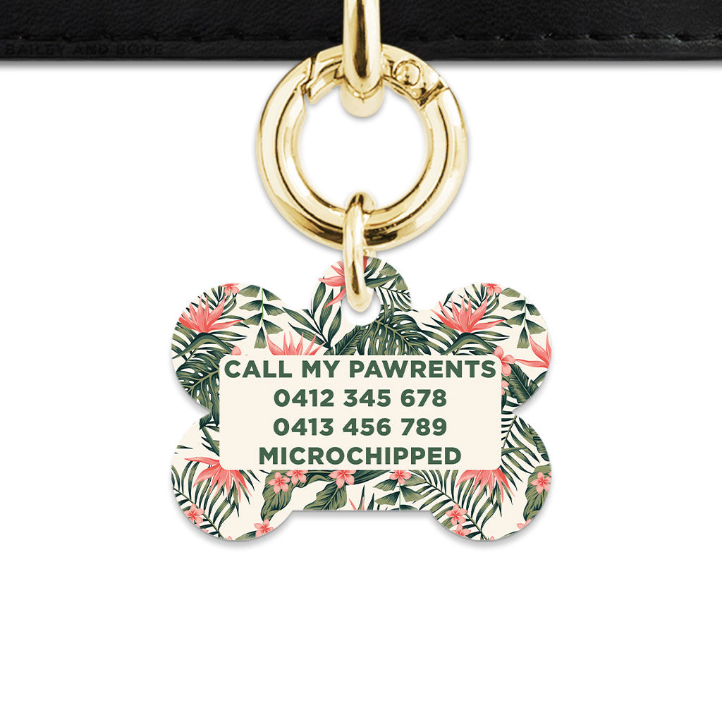 Bailey And Bone Pet Tag Tropical Summer Pet Tag