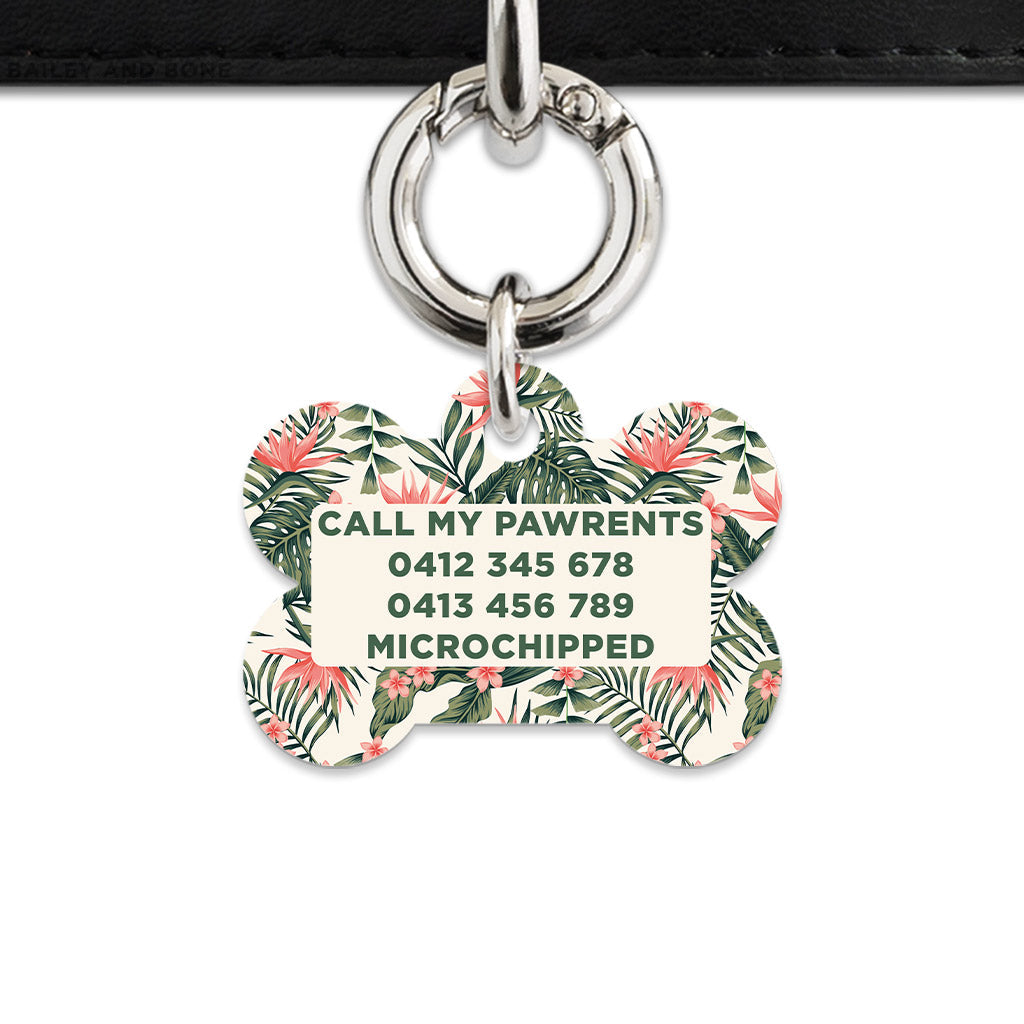 Bailey And Bone Pet Tag Tropical Summer Pet Tag