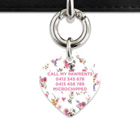 Bailey And Bone Pet Tag Vintage Garden Flowers Pet Tag
