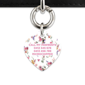 Bailey And Bone Pet Tag Vintage Garden Flowers Pet Tag
