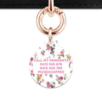 Bailey And Bone Pet Tag Vintage Garden Flowers Pet Tag