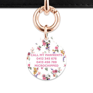 Bailey And Bone Pet Tag Vintage Garden Flowers Pet Tag