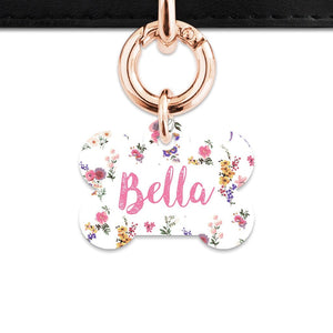 Bailey And Bone Pet Tag Vintage Garden Flowers Pet Tag