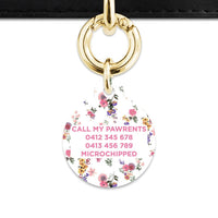 Bailey And Bone Pet Tag Vintage Garden Flowers Pet Tag