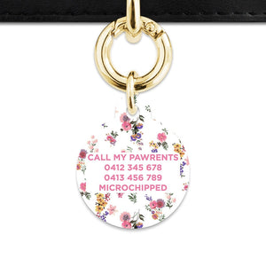 Bailey And Bone Pet Tag Vintage Garden Flowers Pet Tag