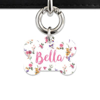 Bailey And Bone Pet Tag Vintage Garden Flowers Pet Tag
