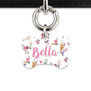 Bailey And Bone Pet Tag Vintage Garden Flowers Pet Tag