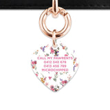 Bailey And Bone Pet Tag Vintage Garden Flowers Pet Tag