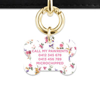 Bailey And Bone Pet Tag Vintage Garden Flowers Pet Tag