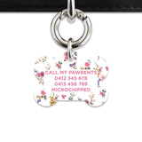 Bailey And Bone Pet Tag Vintage Garden Flowers Pet Tag