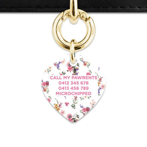 Bailey And Bone Pet Tag Vintage Garden Flowers Pet Tag